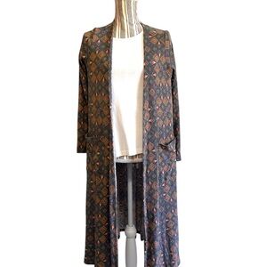 LuLaRoe Kimono Duster Pastel Patterned With Pockets